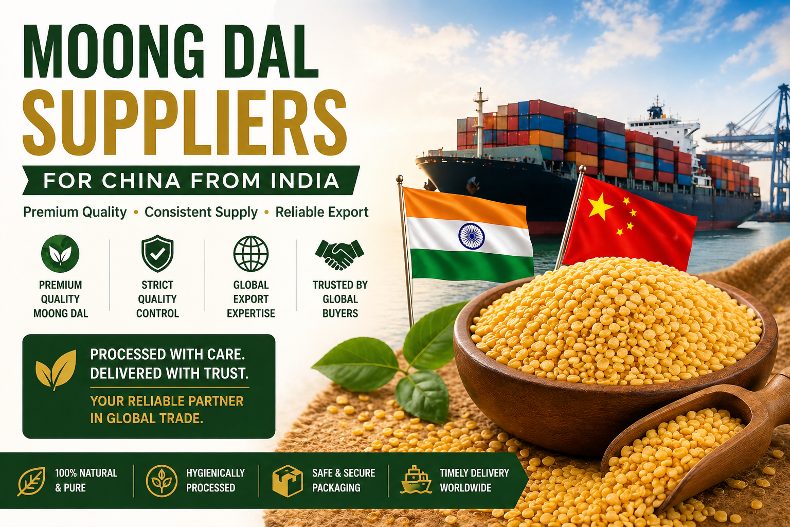 Moong Dal Suppliers for China from India