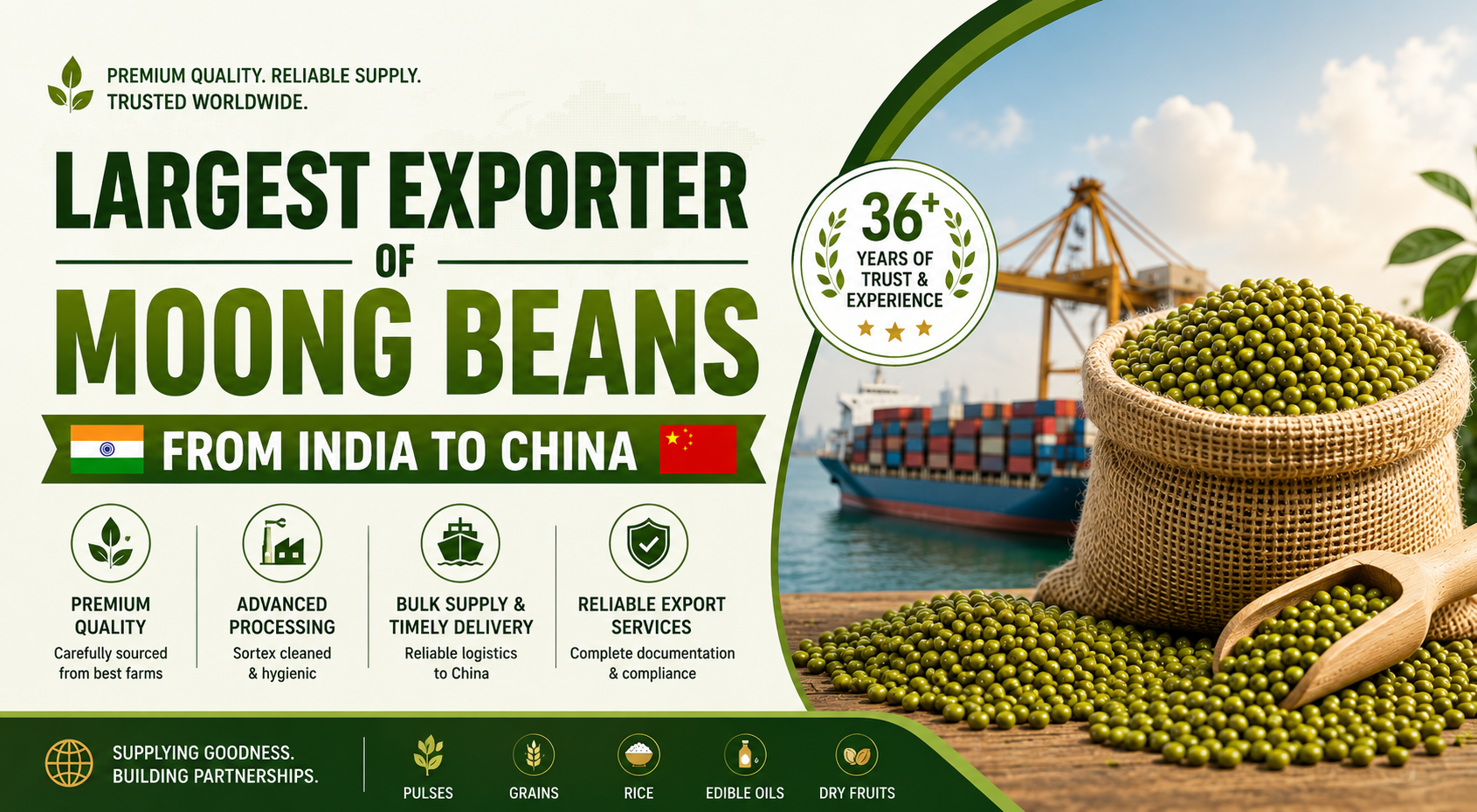 Largest Exporter of Moong Beans from India to China Largest Exporter of Moong Beans from India to China