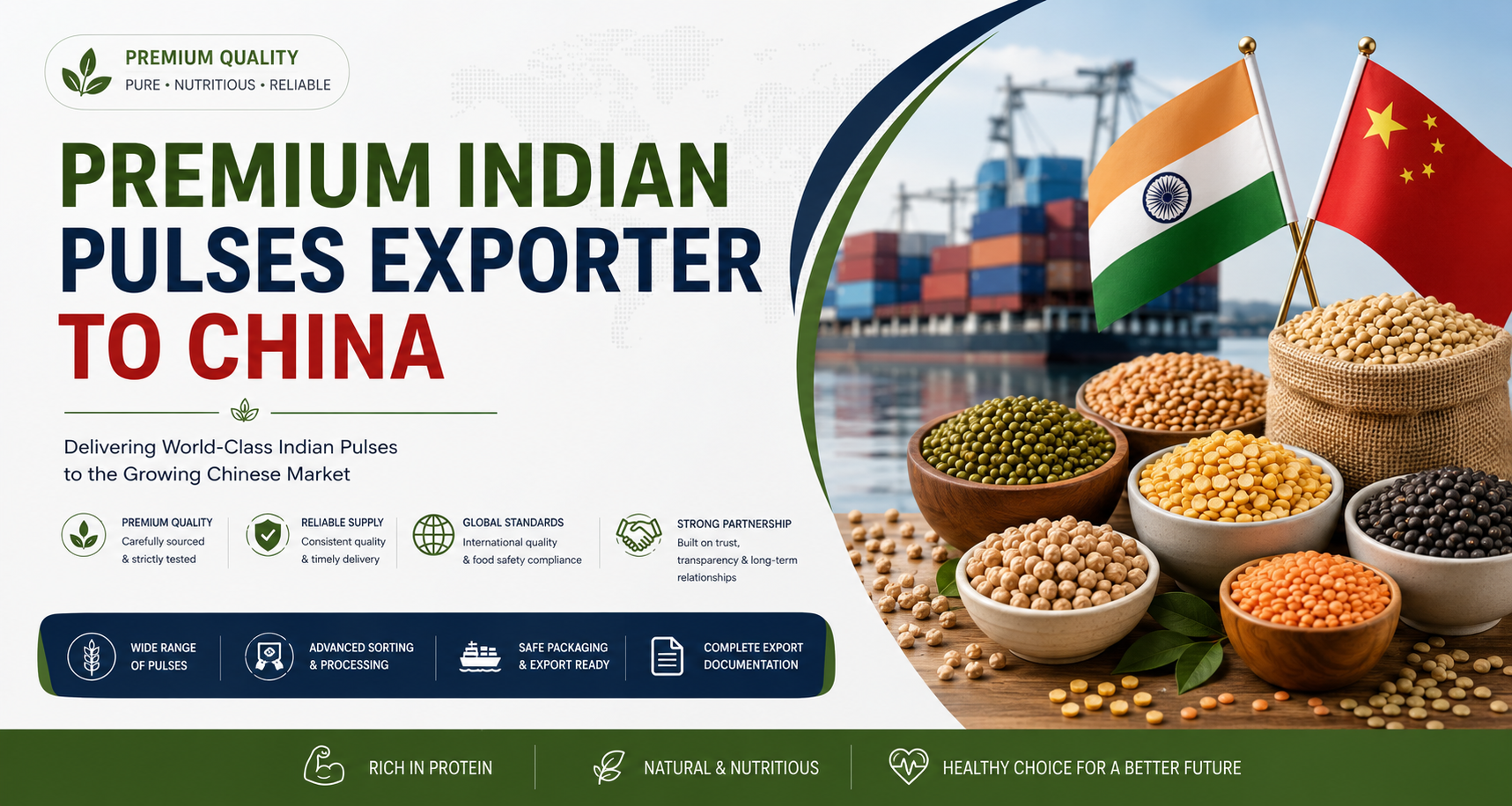 Premium Indian Pulses Exporter to China Premium Indian Pulses Exporter to China