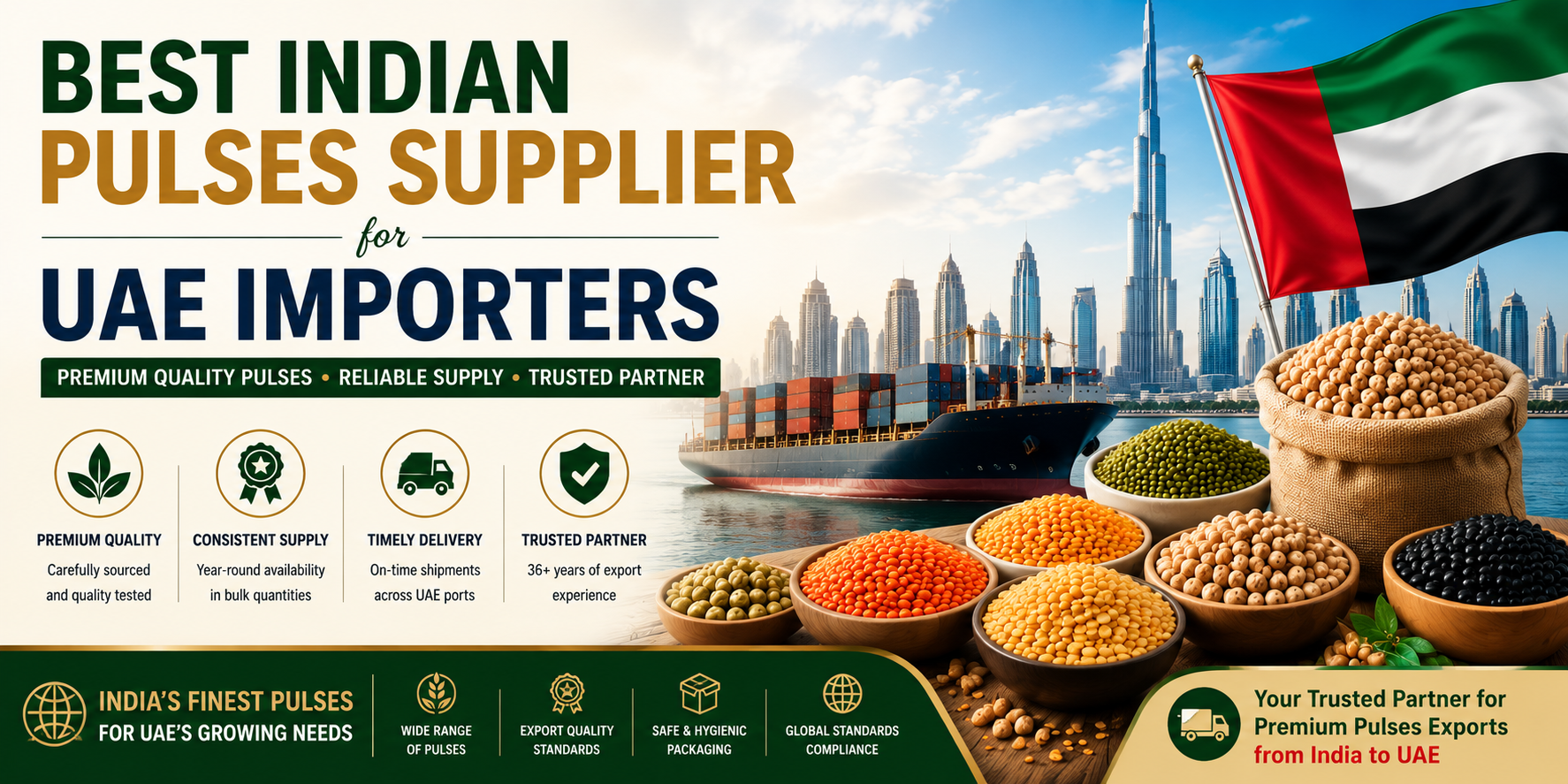 Best Indian Pulses Supplier for UAE Importers Best Indian Pulses Supplier for UAE Importers