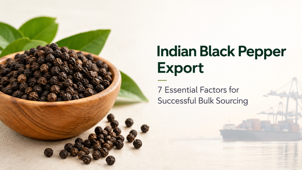 Indian black pepper export for international bulk buyers