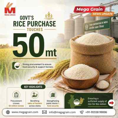 India&rsquo;s Rice Procurement Crosses 50 Million Tonnes Mark