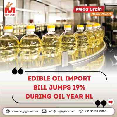 India&rsquo;s Edible Oil Import Bill Rises 19% in First Half of Oil Year