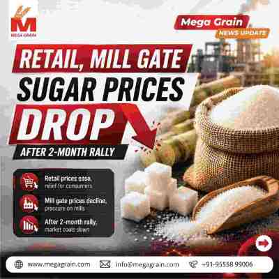 Indian Sugar Prices Decline After Two-Month Rally