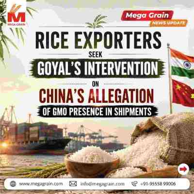 Indian Rice Exporters Seek Goyal&rsquo;s Intervention Over China&rsquo;s GMO Allegations