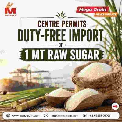 India Permits Duty-Free Import of 1 Million Tonnes of Raw Sugar